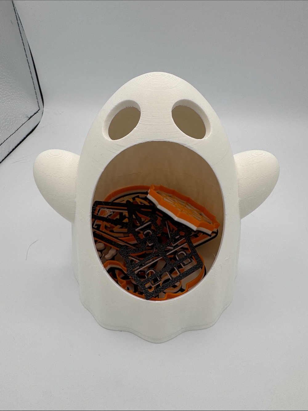 White Ghost Candy Dish 3D printed